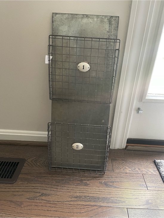 Other - Industrial Metal Wall Organizer with Numbered Baskets